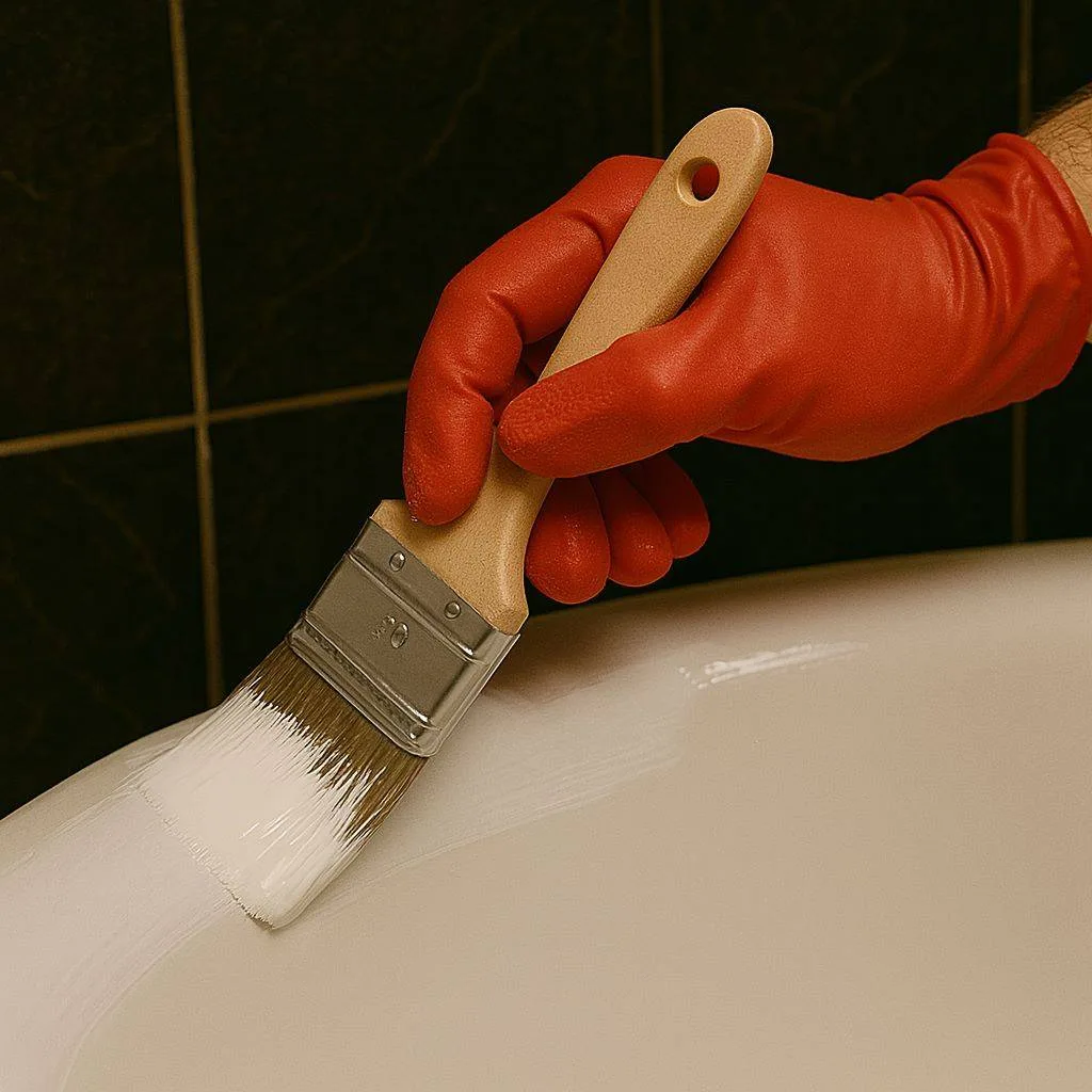 проес эмалировки ванны кистью