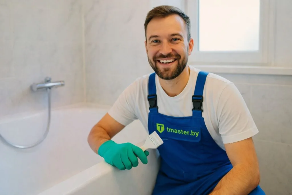 мастер по эмалировки ванны кистью