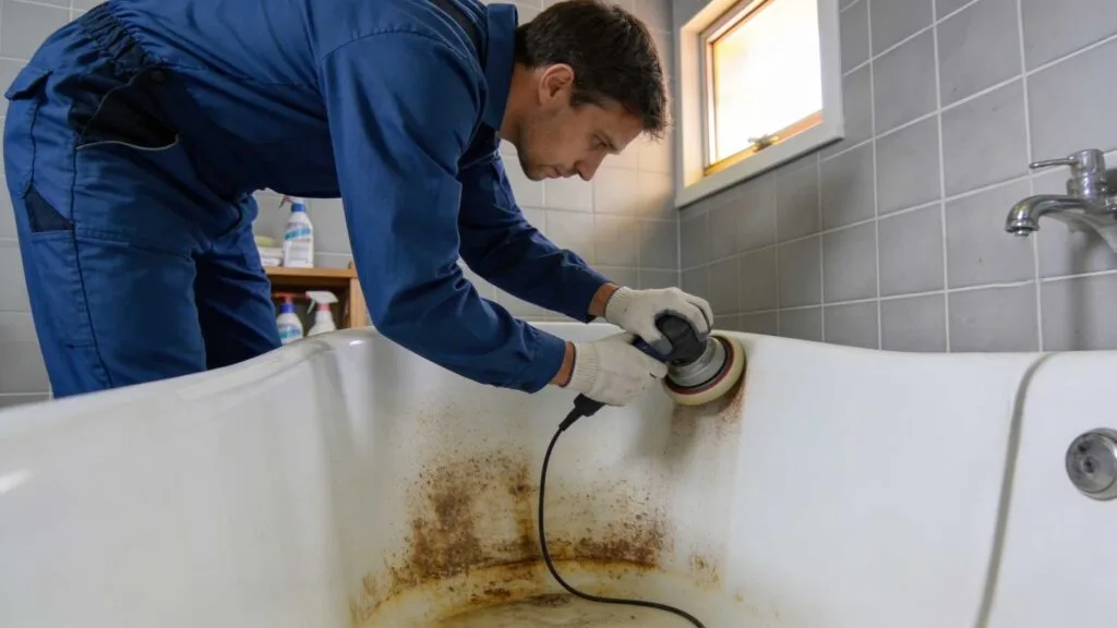 шлифовка чугунной ванны